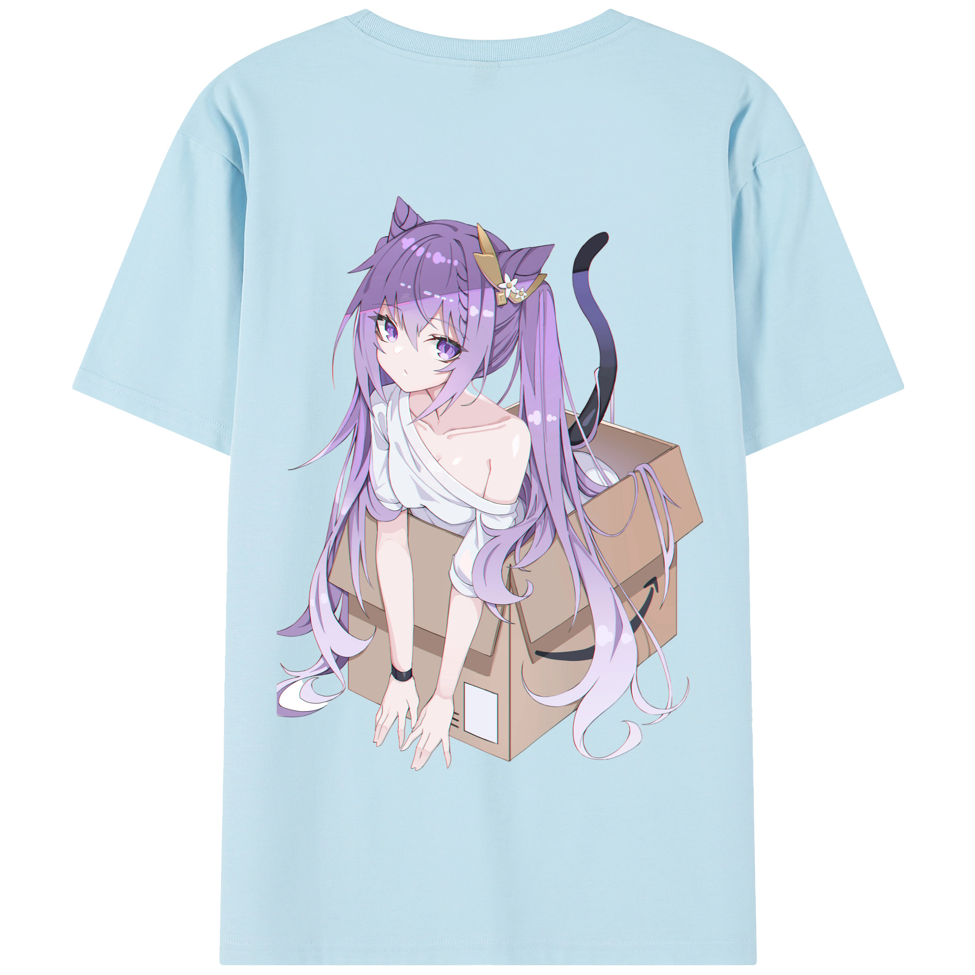 げんし神 刻晴 こくせい genshin Kokusei 綿100％半袖Tシャツ（背面プリント）